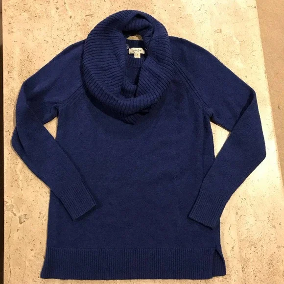 Style & Co Royal Blue Sweater w/ Matching Scarf Size S - Picture 1 of 6